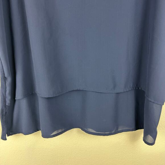 Michael Michael Kors Womens Sleeveless Blouse Size XL Blue V-Neck - Picture 4 of 6